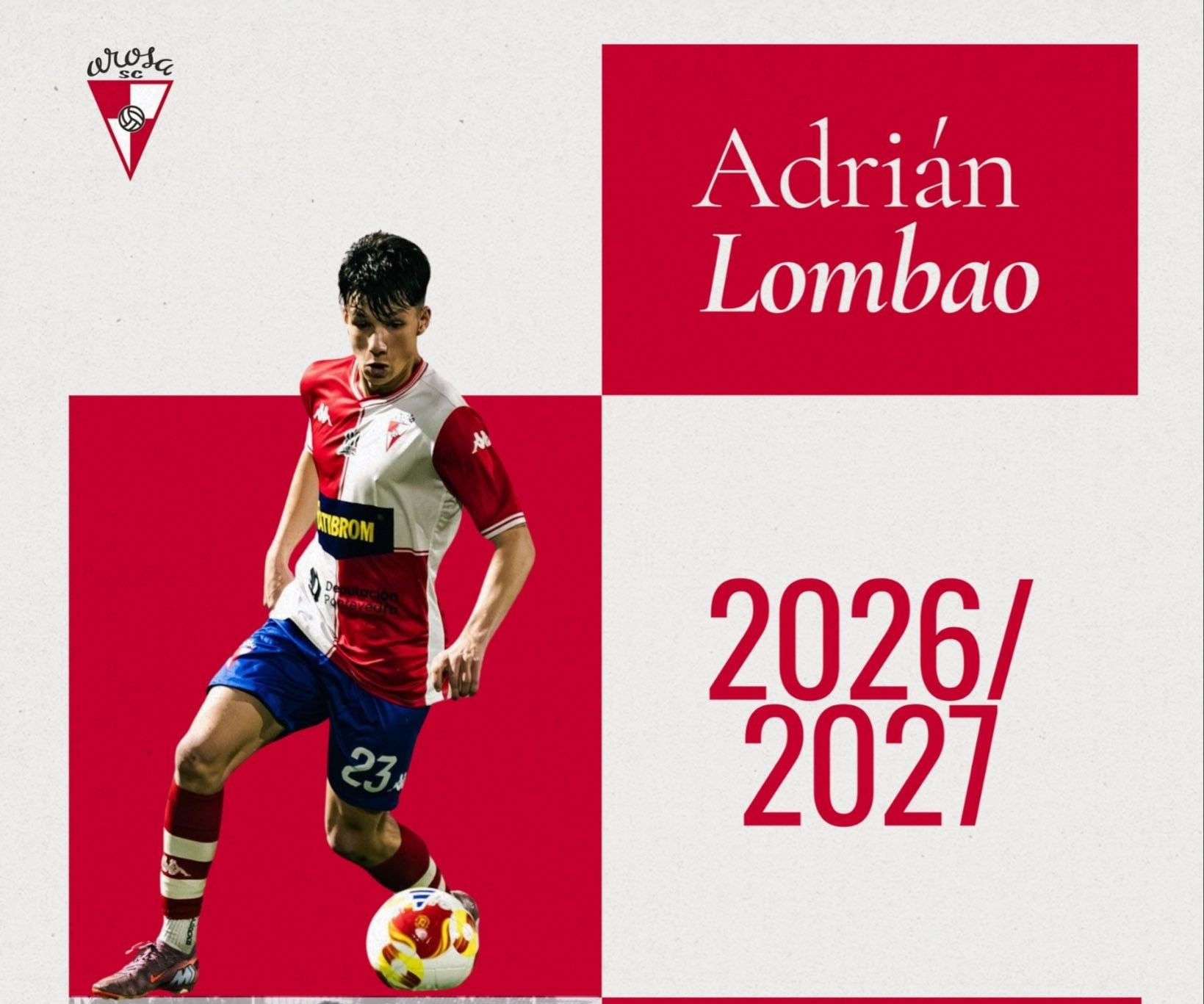 Adrián Lombao, renovado co Arosa