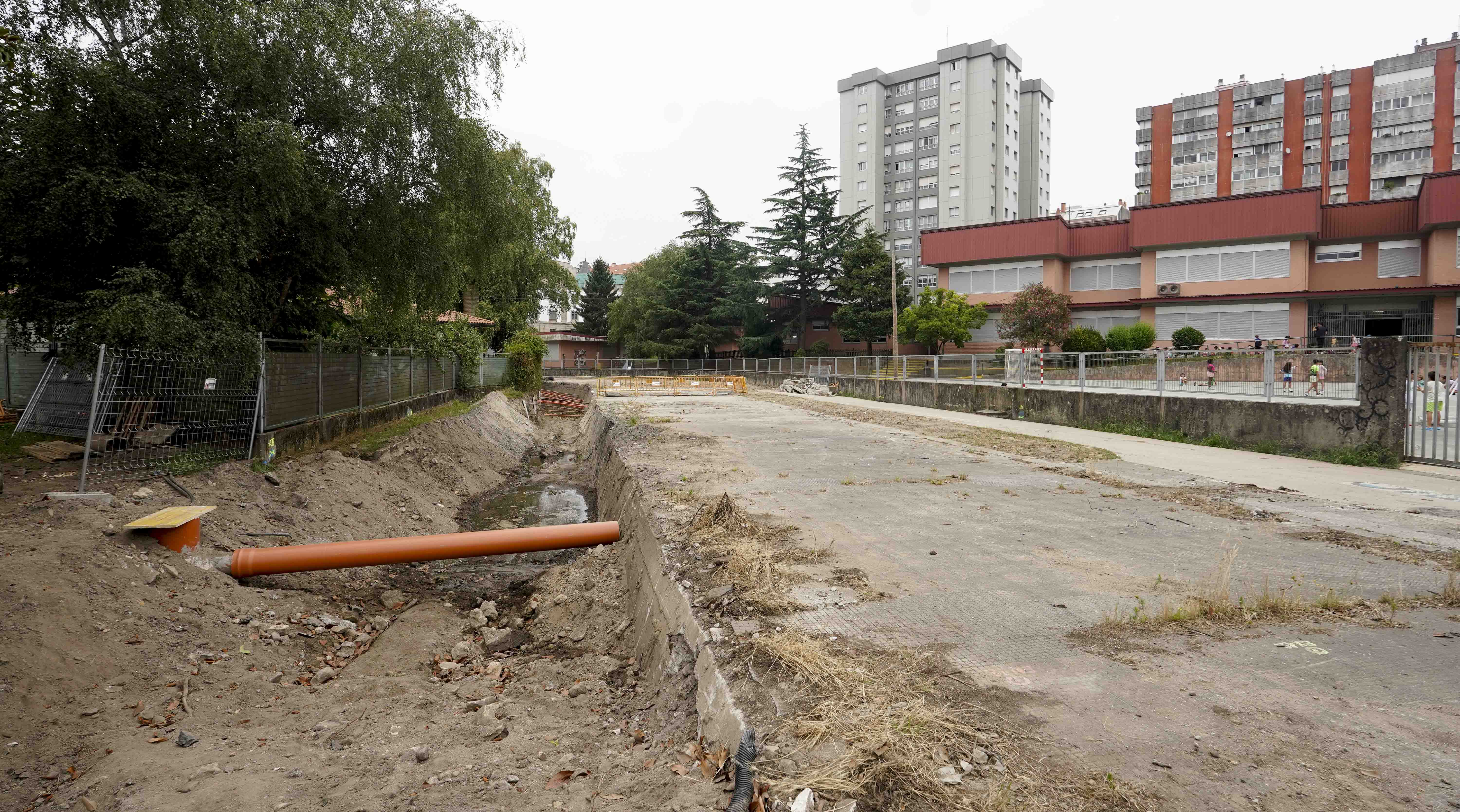 Obras de renaturalización del río Gafos en Campolongo Obras de renaturalización del río Gafos en Campolongo