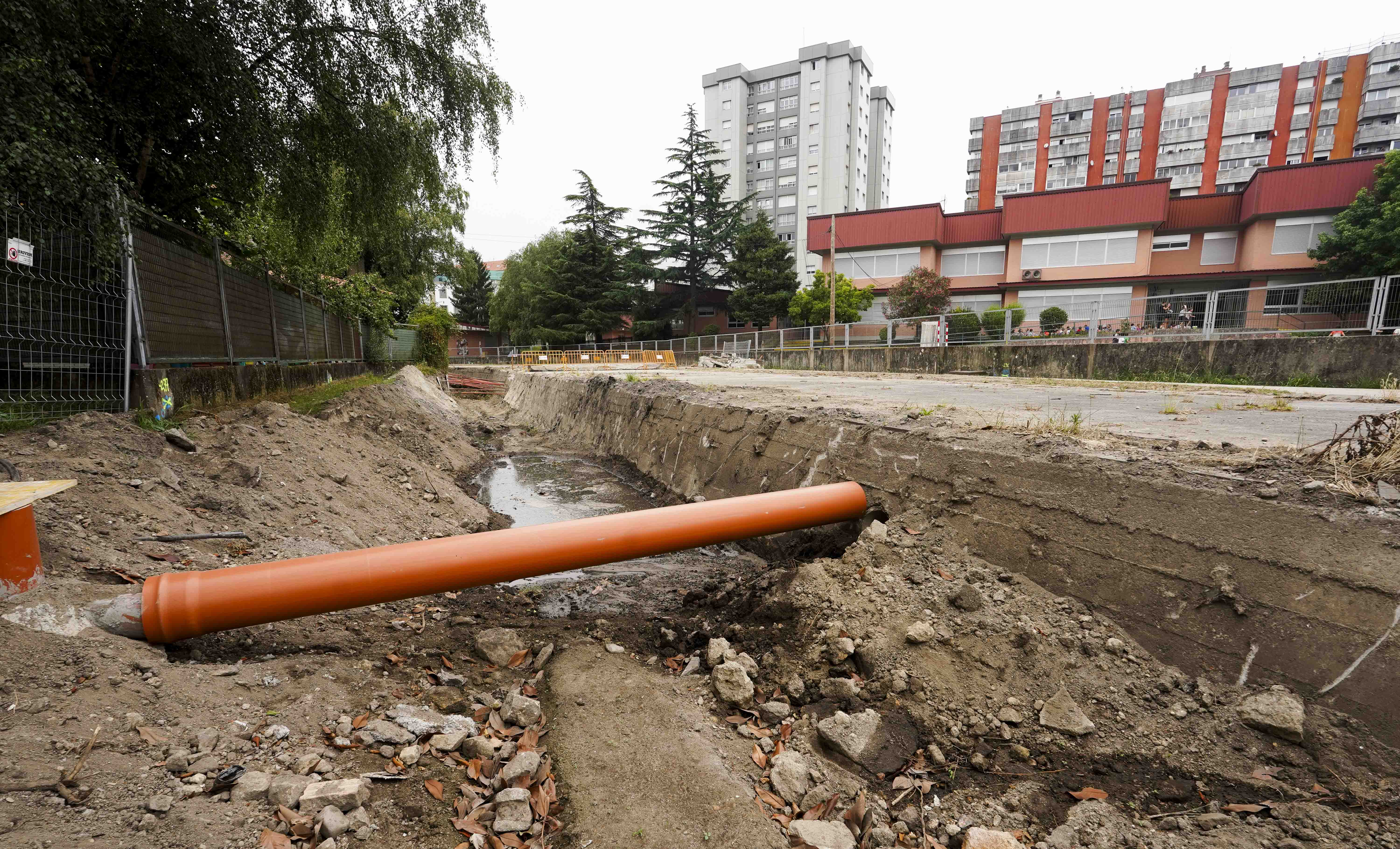 Obras de renaturalización del río Gafos en Campolongo Obras de renaturalización del río Gafos en Campolongo