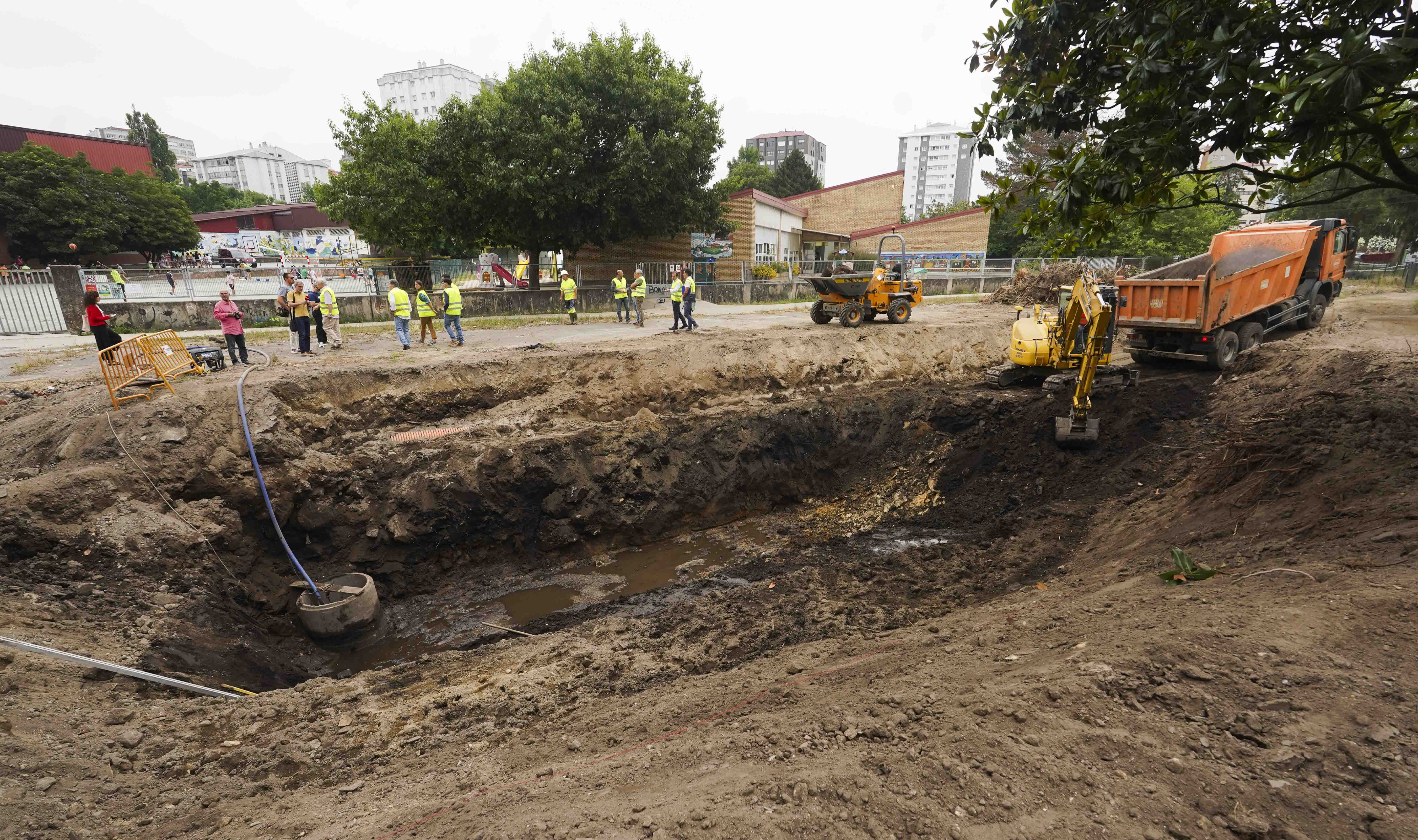 Obras de renaturalización del río Gafos en Campolongo Obras de renaturalización del río Gafos en Campolongo