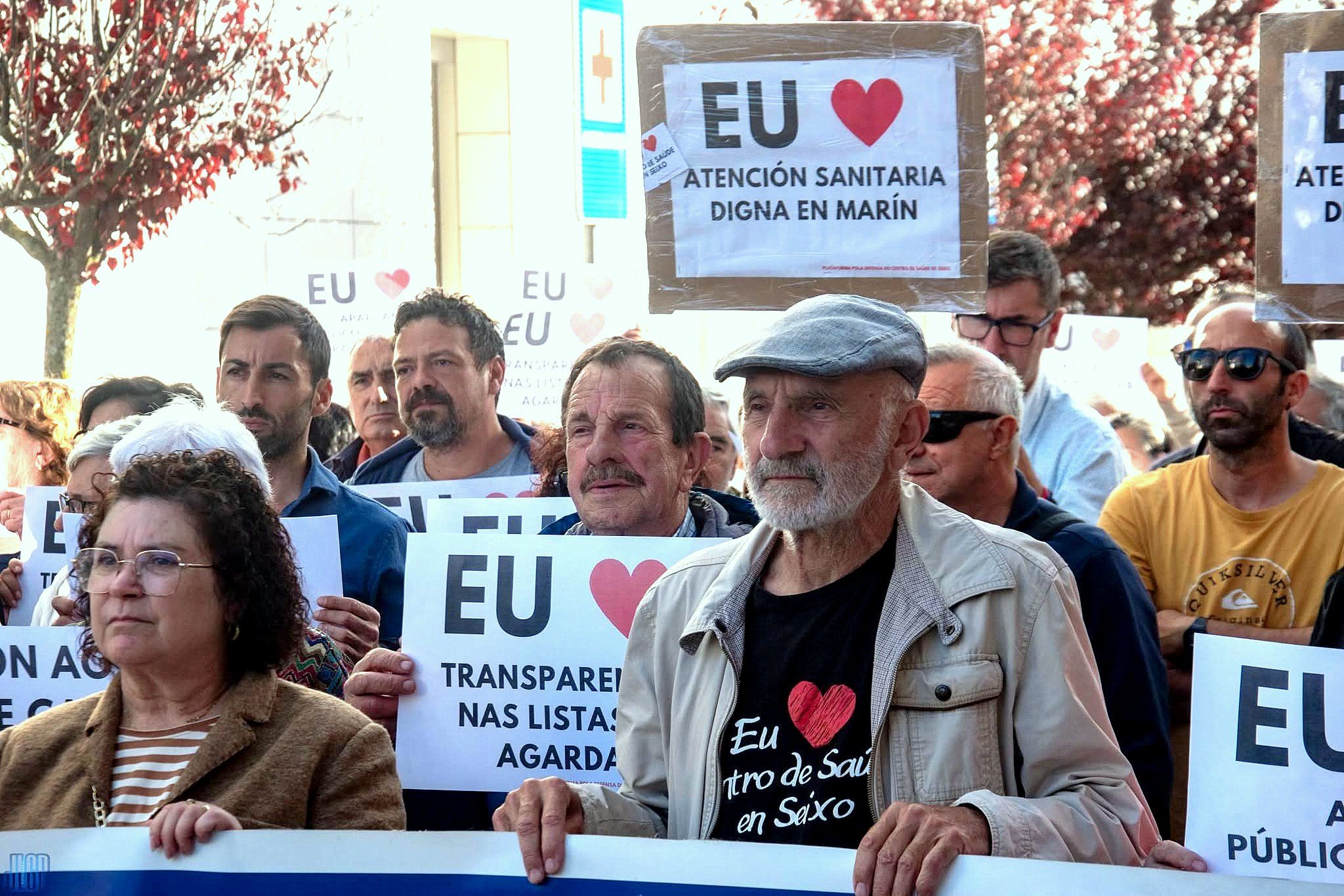 Protesta da Plataforma pola Defensa do Centro de Saúde de Seixo e de Marín