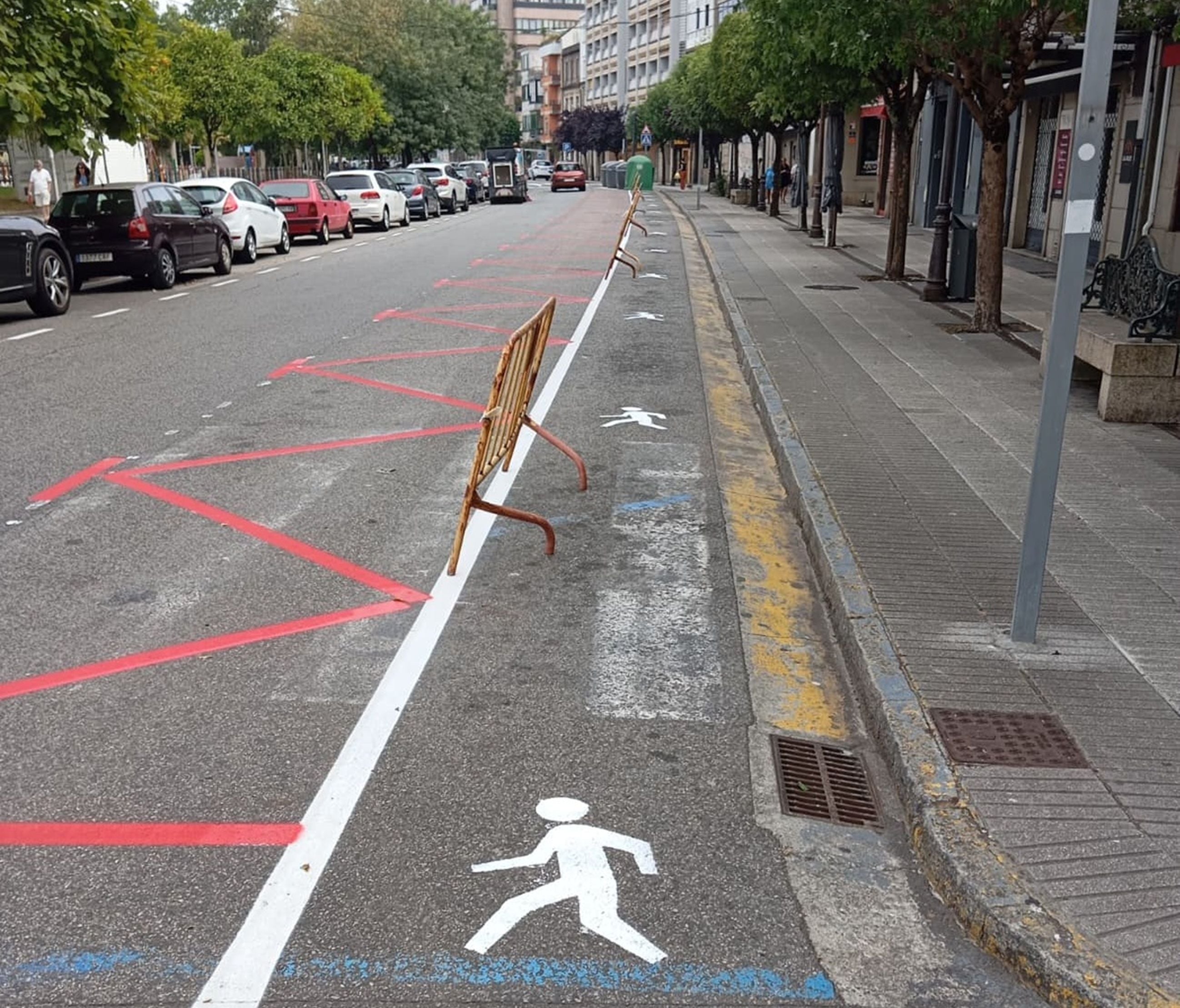 Señalización horizontal en Vilagarcía
