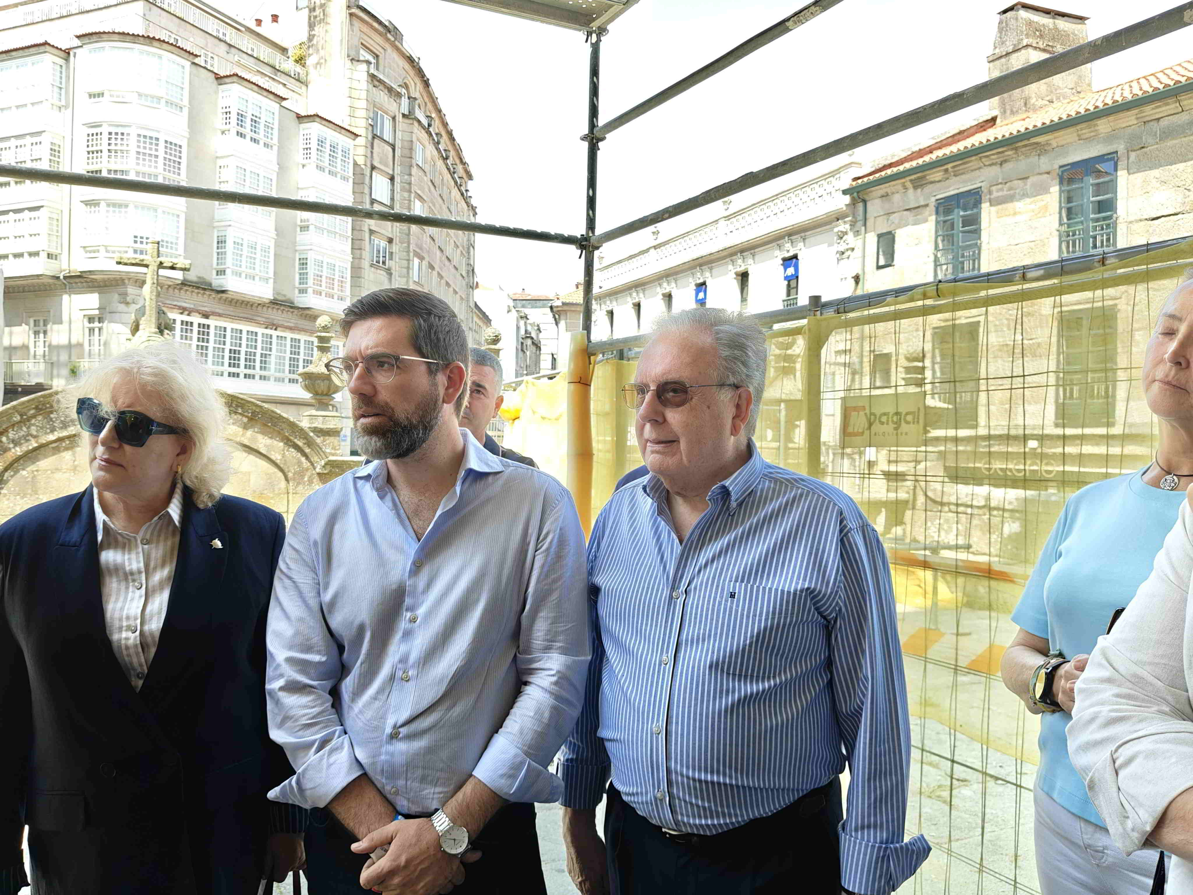 Pablo Fernández e Juan Carlos Aguilar no Santuario Virxe Peregrina