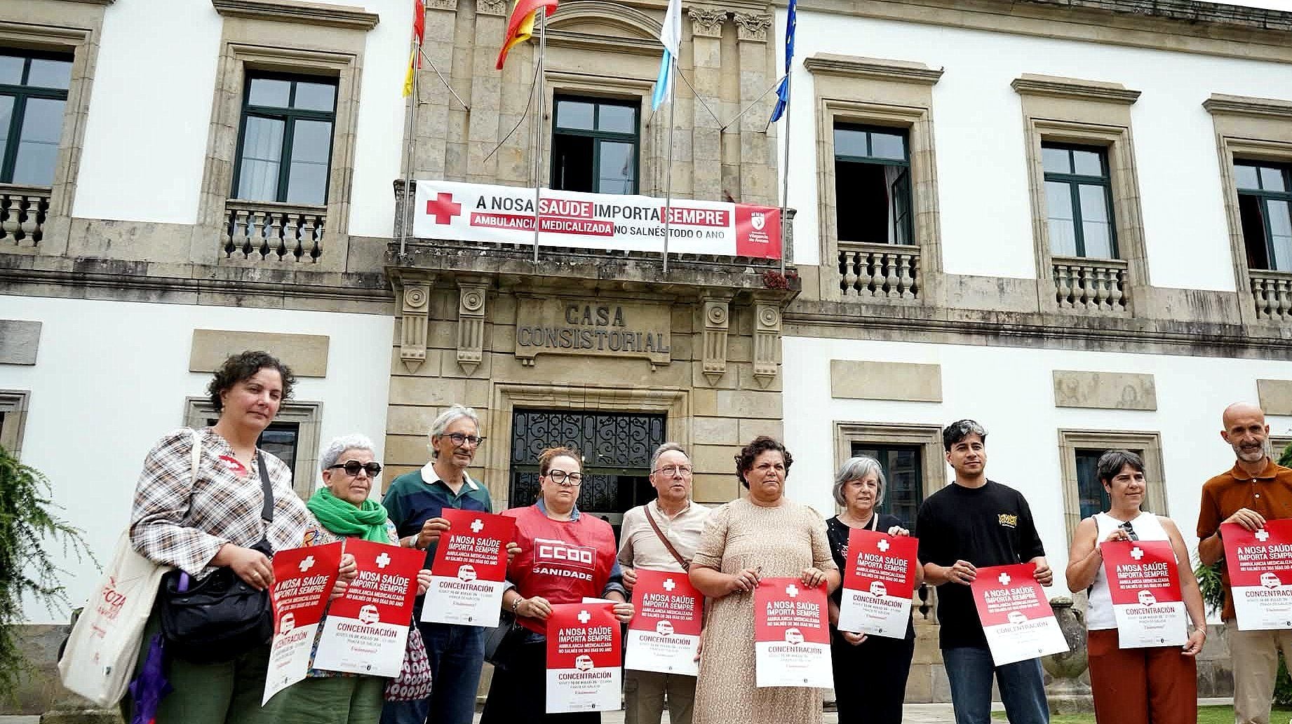 Zona Aberta convoca unha concentración en Vilagarcía para reclamar a permanencia da ambulancia medicalizada no Hospital do Salnés