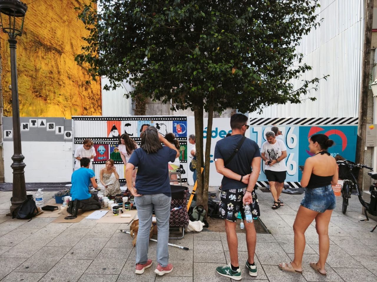 Mural colaborativo do Cineclube Ádega