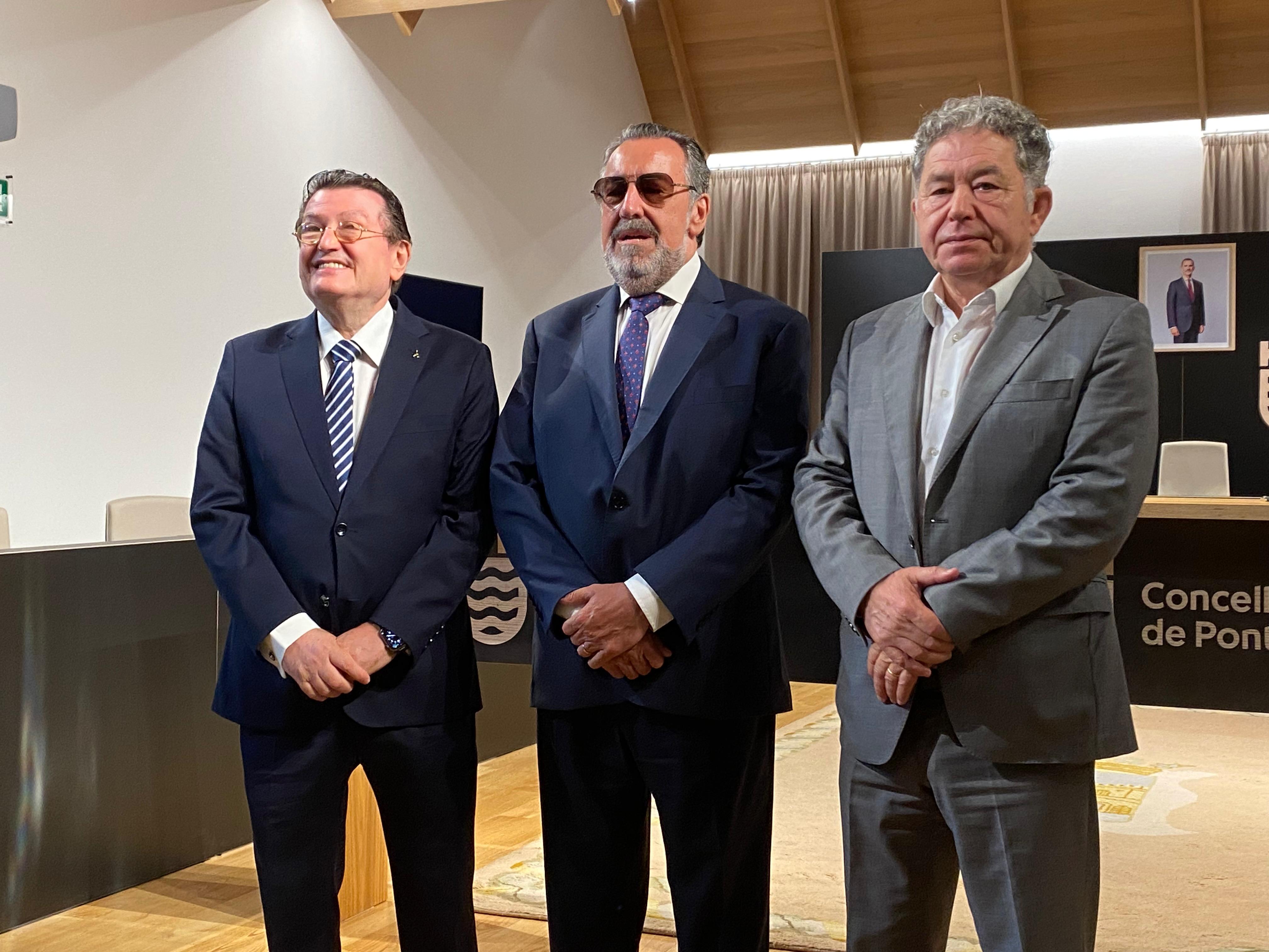 Ángel Sánchez, Miguel Carballeda e Miguel Anxo Fernández Lores