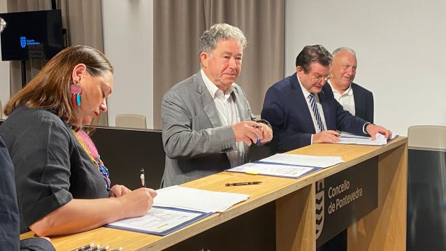 Firma de un acuerdo entre el Concello, la ONCE y los propietarios del polígono de Campolongo Firma de un acuerdo entre el Concello, la ONCE y los propietarios del polígono de Campolongo