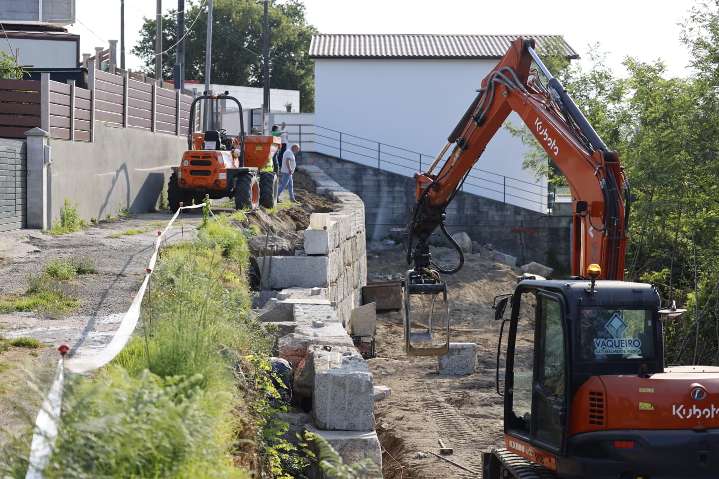 Obras en el lugar de O Outeiro