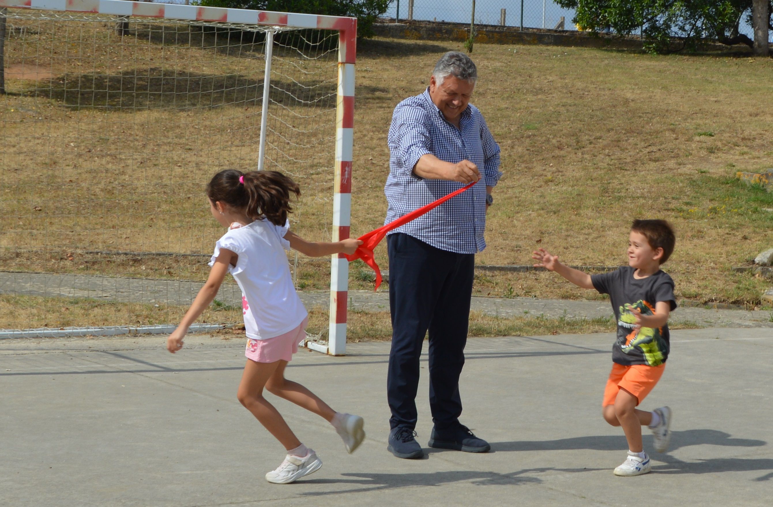 Telmo Martín participó en el juego del pañuelo