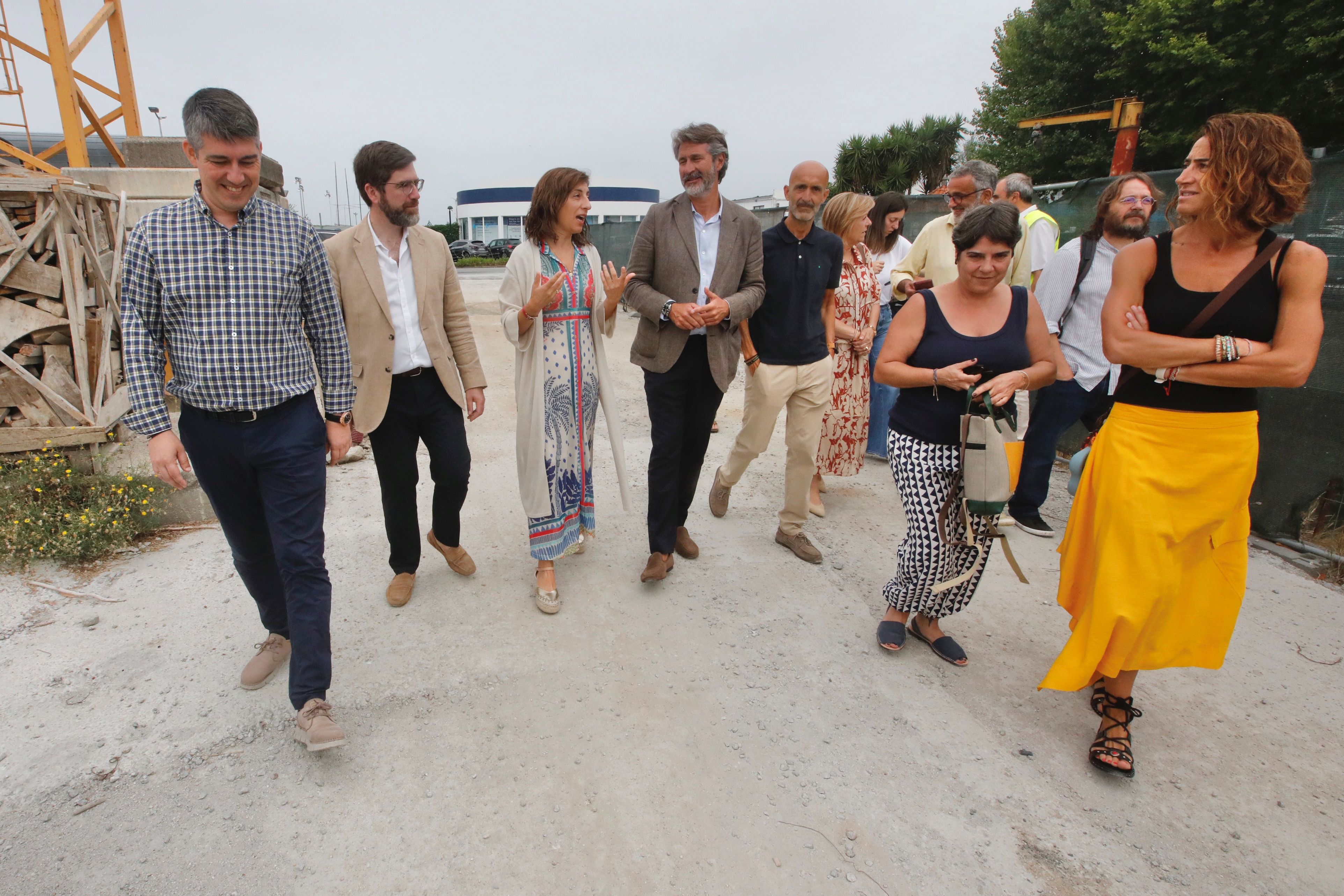 Visita a las obras de saneamiento en Vilagarcía