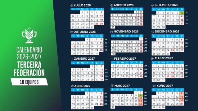 Calendario Tercera Federación Calendario Tercera Federación