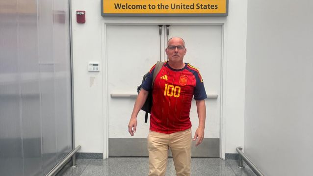 Álex Zels, vicepresidente del Céltiga, en la final del Mundial
