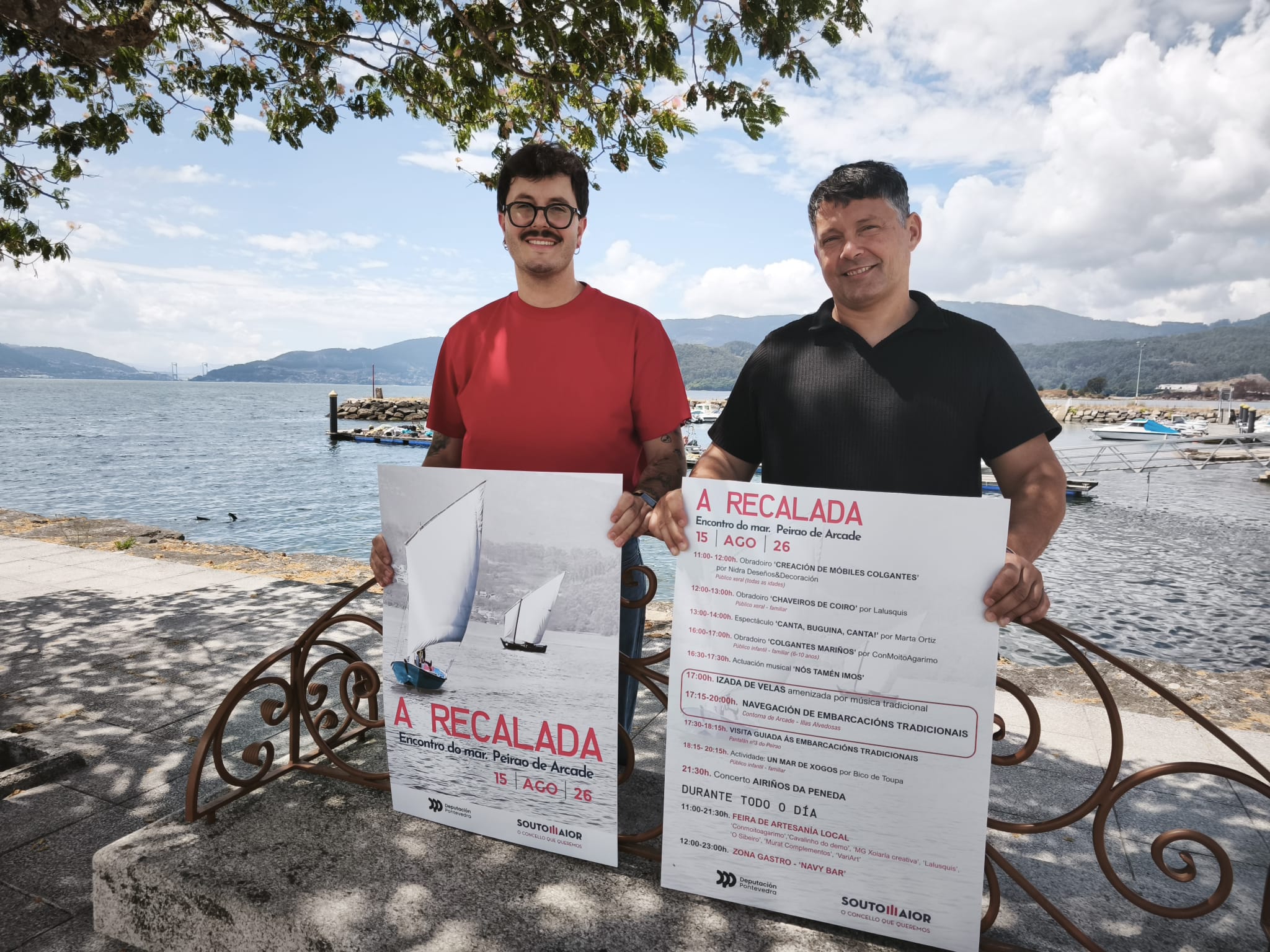 Manu Lourenzo e Gonzalo Outeiro na presentación da Recalada