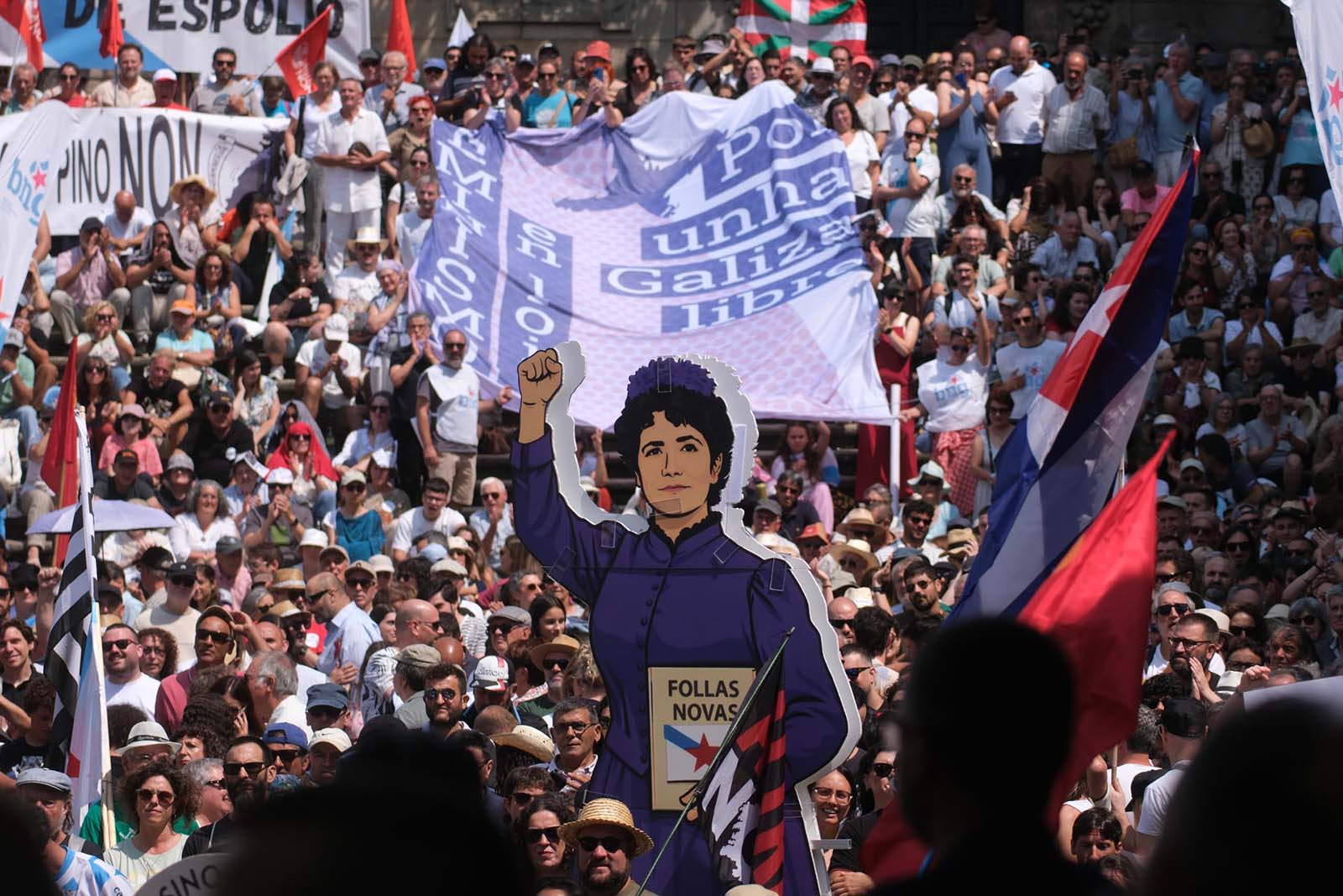 Manifestación polo Día da Patria Galega en Santiago