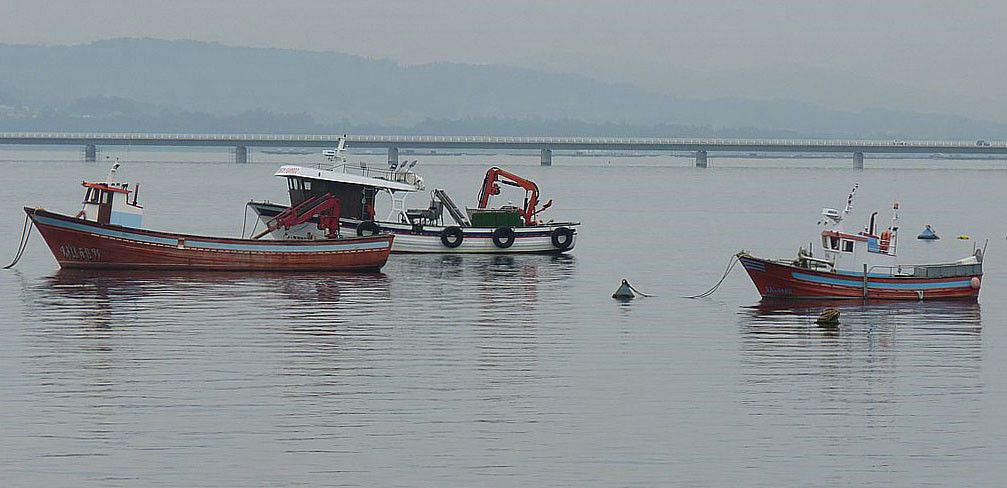 Barca en la ría de Arousa