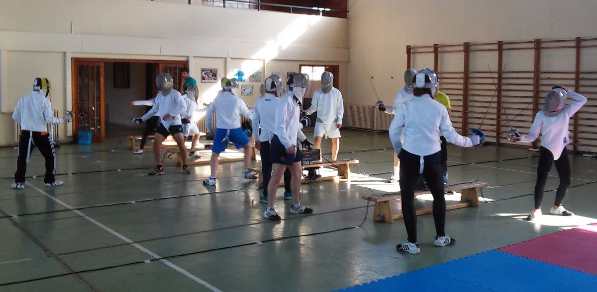 Concentración da selección galega de sabre en Pontevedra
