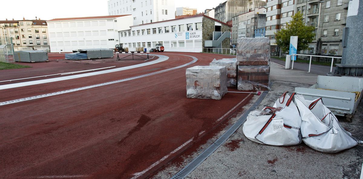 Obras de reforma de las pistas de atletismo del CGTD