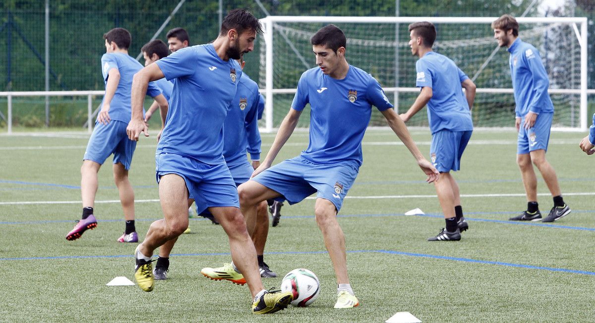 Pablo Carnero y Anxo entrenando en Príncipe Felipe