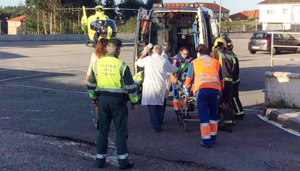 Accidente en la rotonda de Fontoira, Sanxenxo