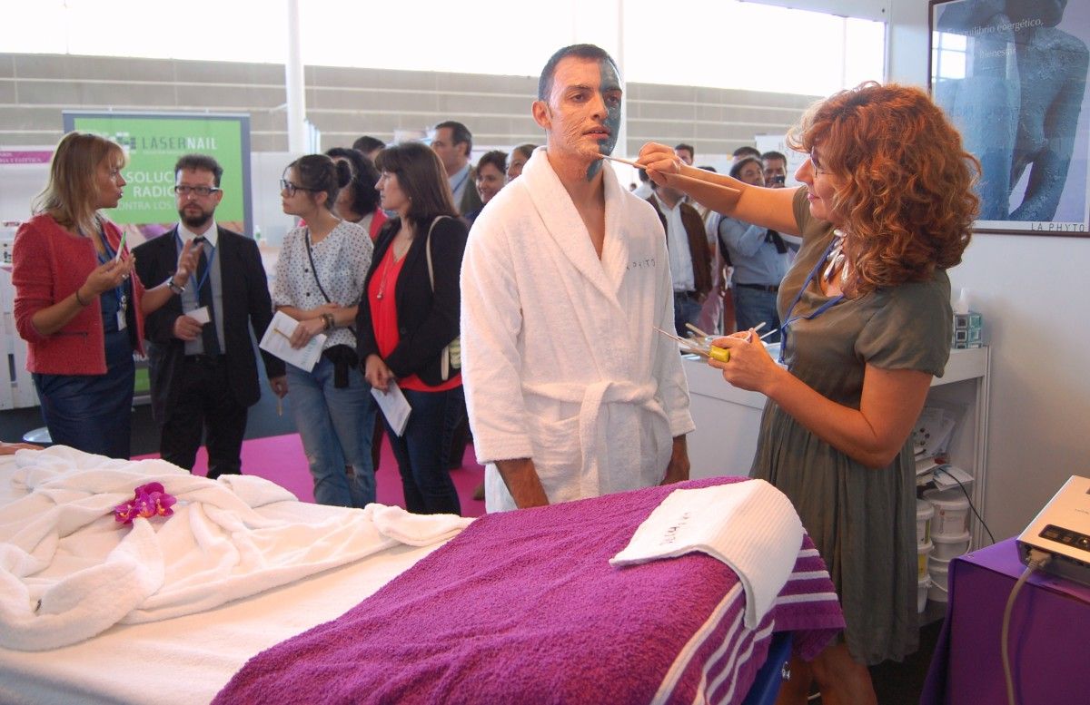 Unha das demostracións celebradas na feira Expobeauty