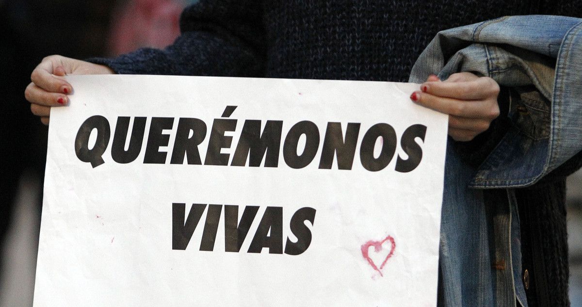 Concentración contra a violencia machista