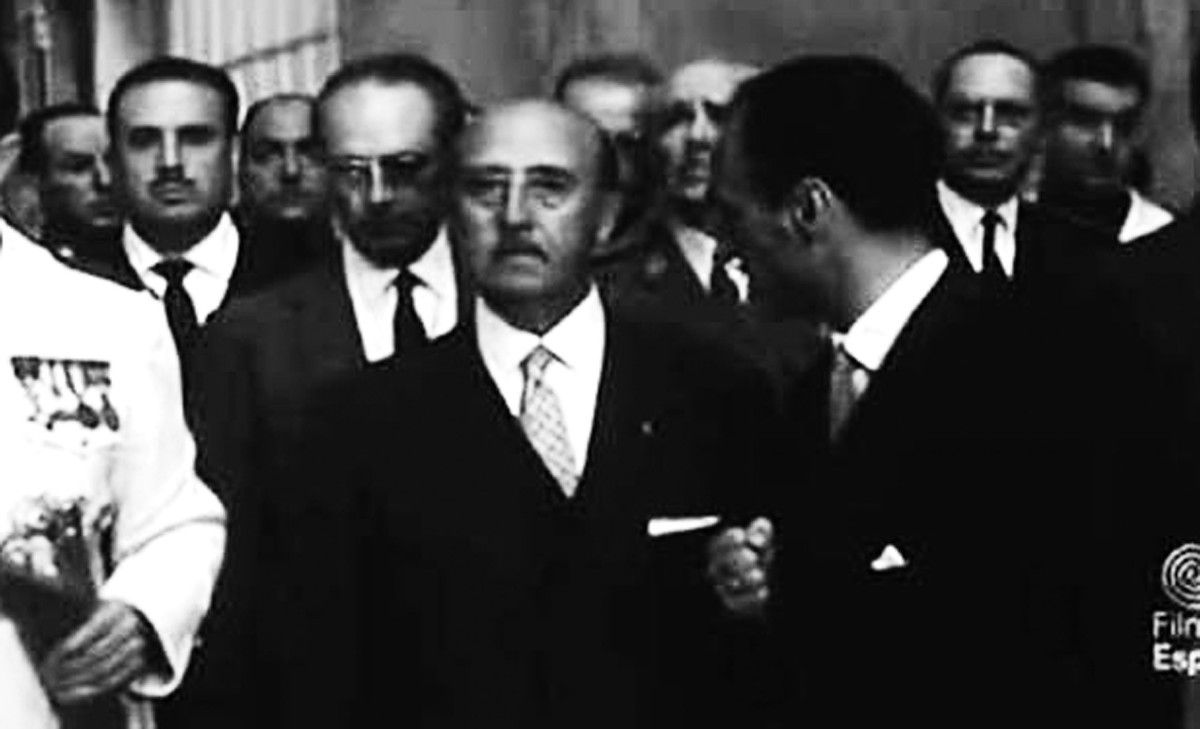 Francisco Franco, en una de sus visitas a la provincia de Pontevedra