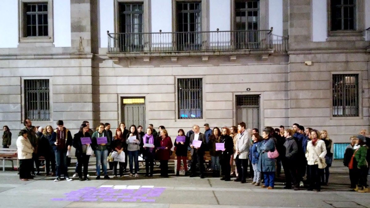 Concentración convocada pola Plataforma Feminista Galega pola sexta vítima da violencia machista en Galicia