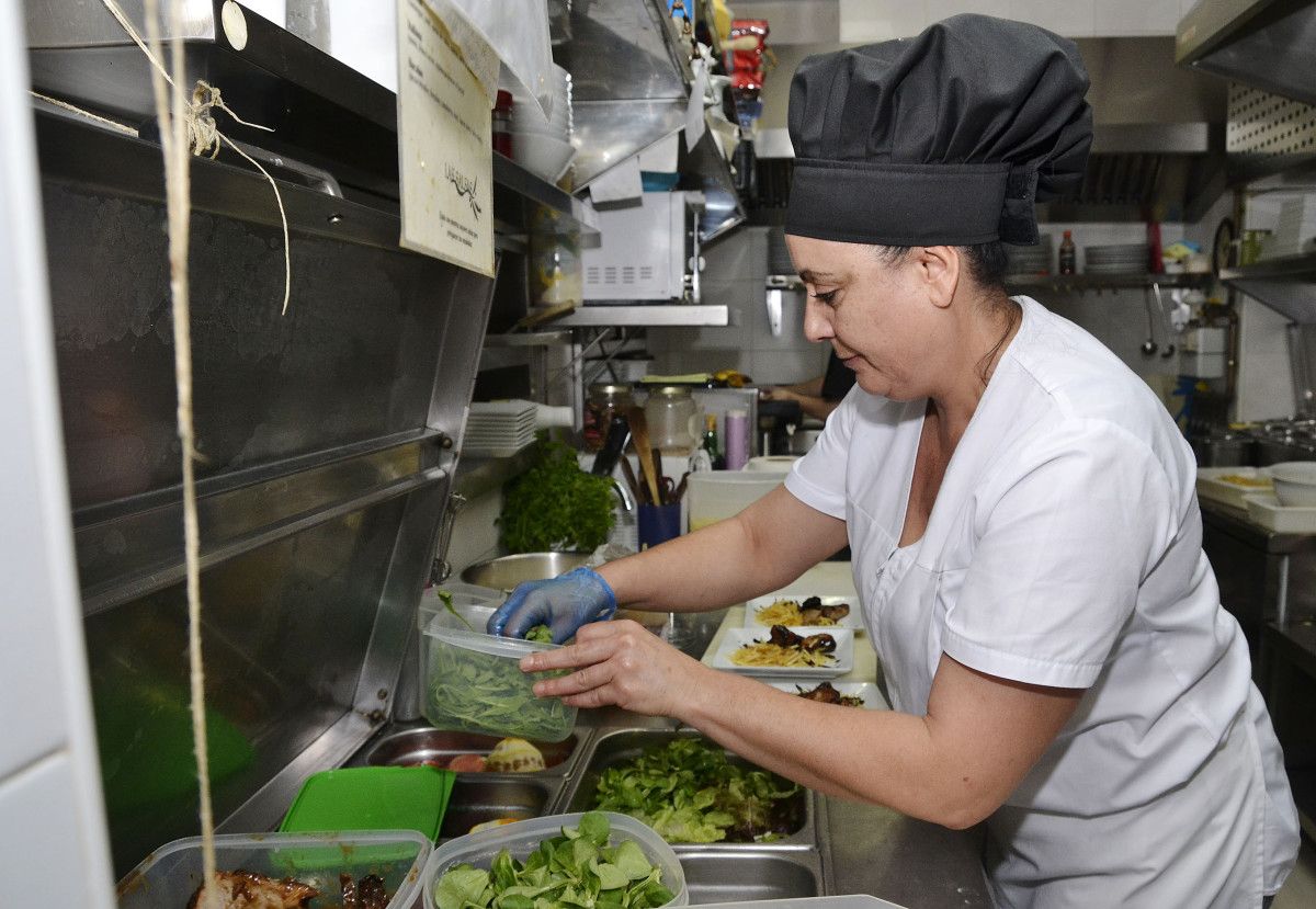 Preparación de una de las tapas de la octava edición de Pontedetapas