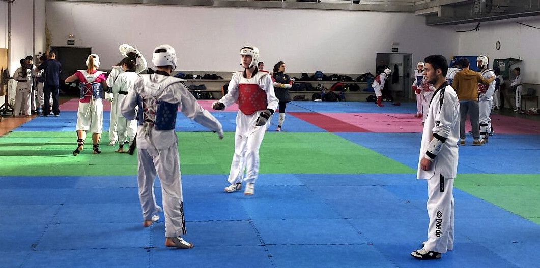 Adestramento de la Selección Gallega de Taekwondo en Monte Porreiro