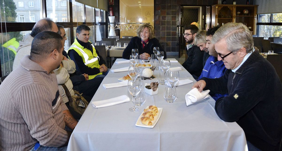 Despedida de trabajadores antiguos perceptores de la Risga contratados por el Concello de Pontevedra