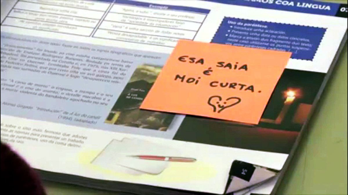 Fotograma da curtametraxe do IES As Bizocas sobre a violencia de xénero 