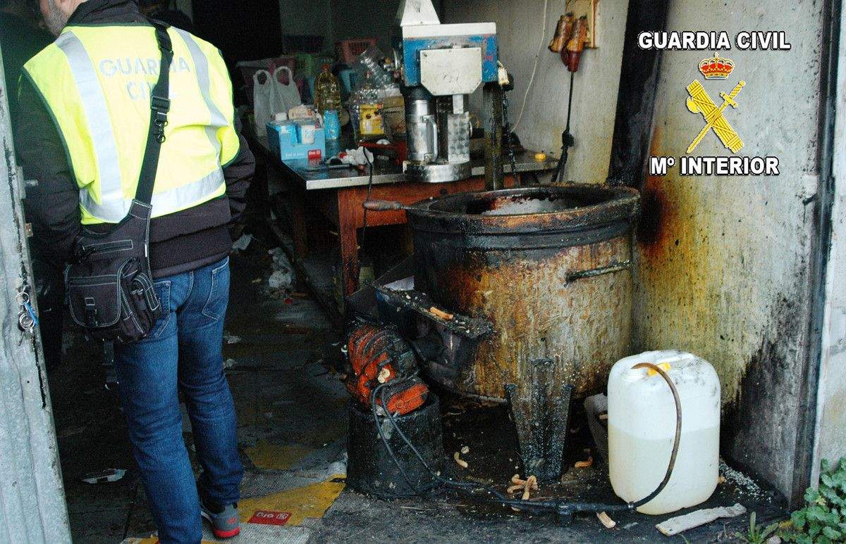 Obrador clandestino de churros en Pontevedra