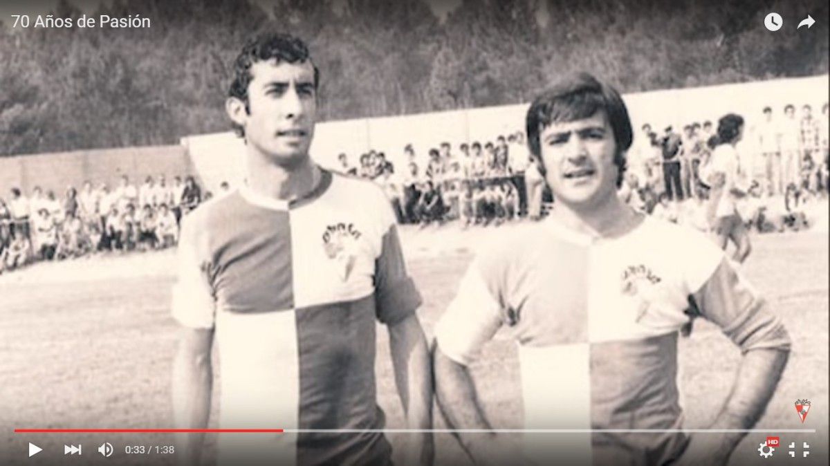 Fotograma do vídeo do 70 aniversario do Arosa SC