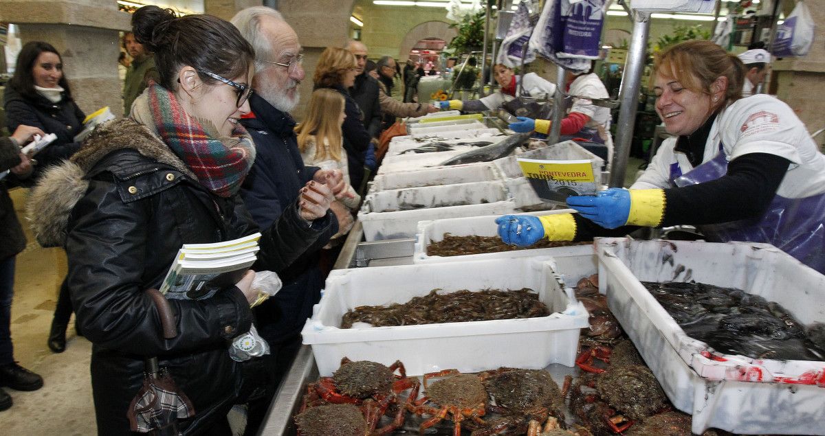 Promoción de 'Pontevedra Capital Shopping' no Mercado de abastos
