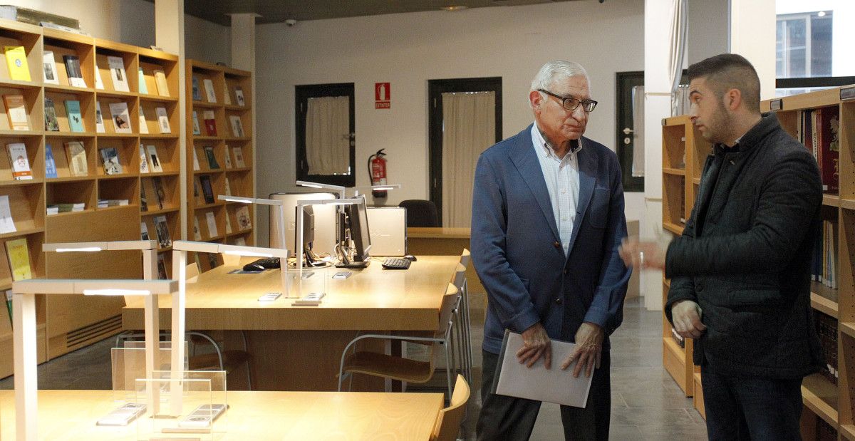 O Director do Museo, Carlos Valle e o deputado de Cultura, Xosé Leal