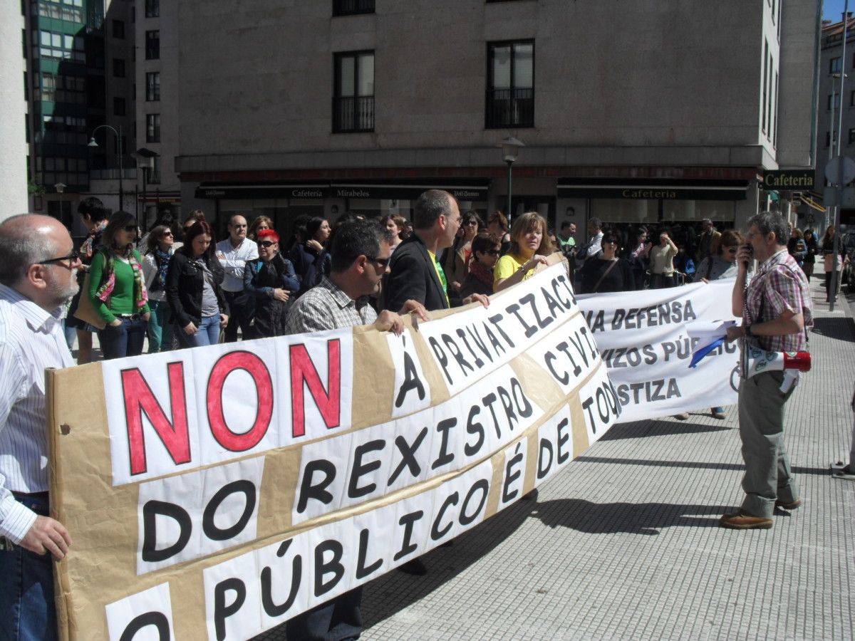 Manifestación de funcionarios de Justicia