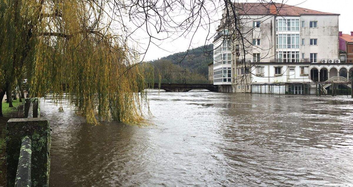 Inundaciones en Caldas de Reis