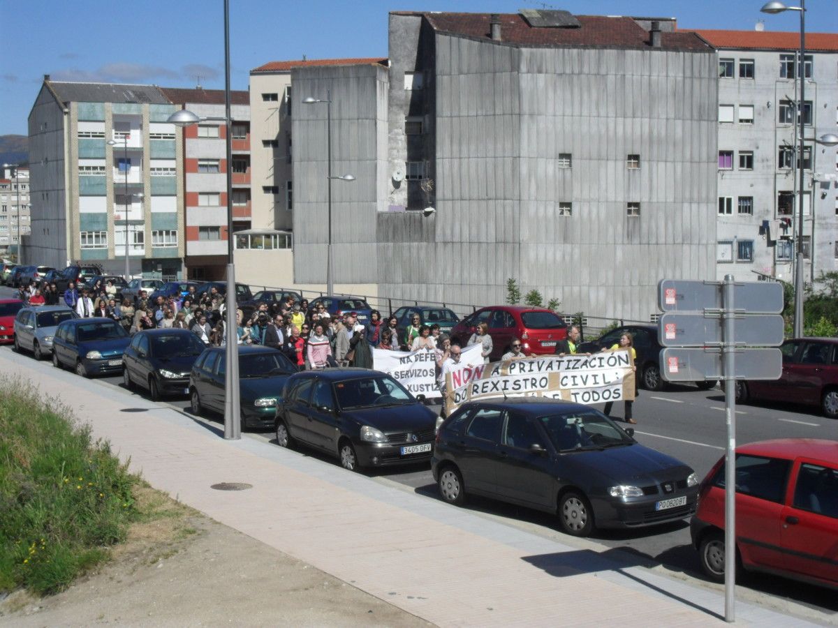 Manifestación de funcionarios de Justicia