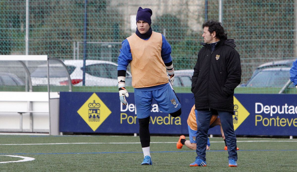 Edu Sousa y Luisito durante un entrenamiento en Príncipe Felipe Edu Sousa y Luisito durante un entrenamiento en Príncipe Felipe