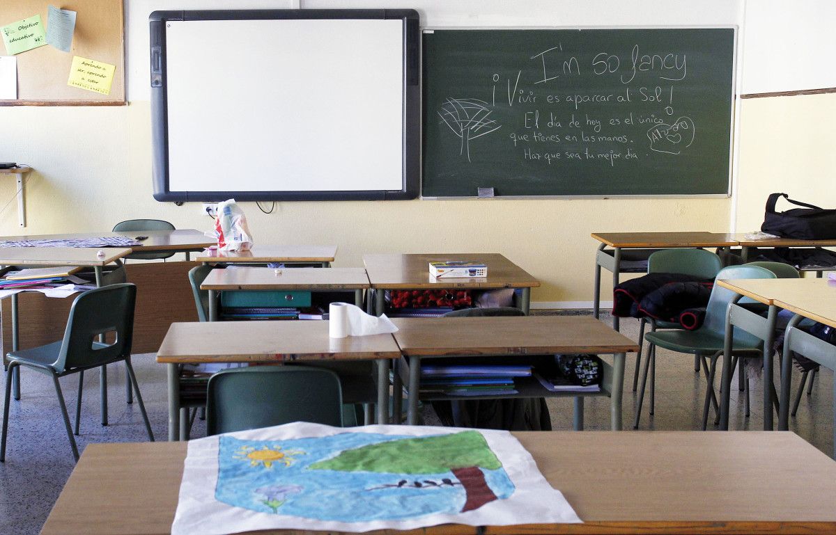 Aula de un colegio de Pontevedra