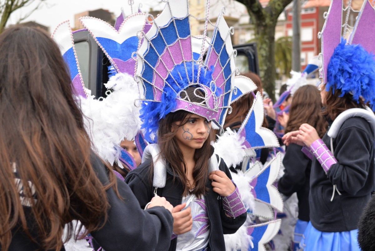 Participantes no desfile de entroido 2016 en Marín