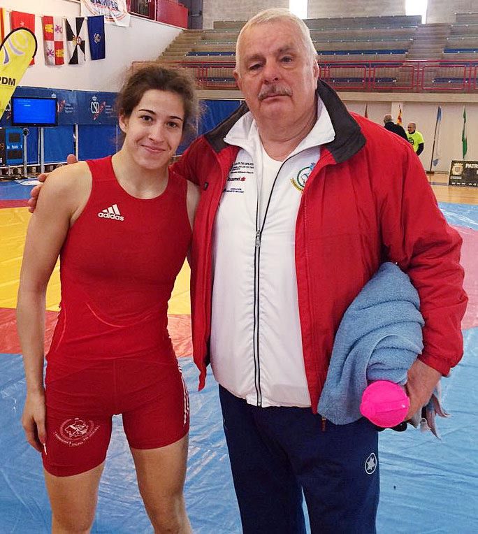 Lidia Pérez Touriño durante el Campeonato de España Sub-23 de lucha
