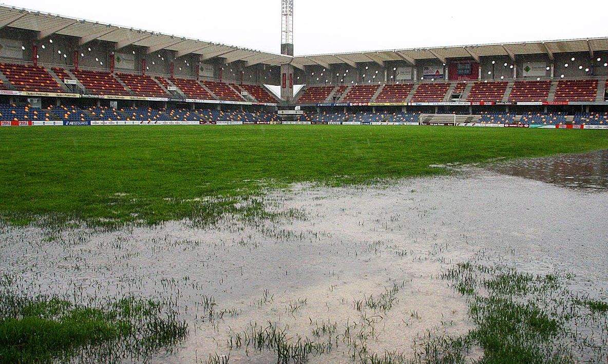 Estado do Estadio Municipal de Pasarón este venres 12 de febreiro