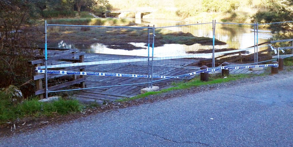 Pasarela de madera de la zona de A Gándara