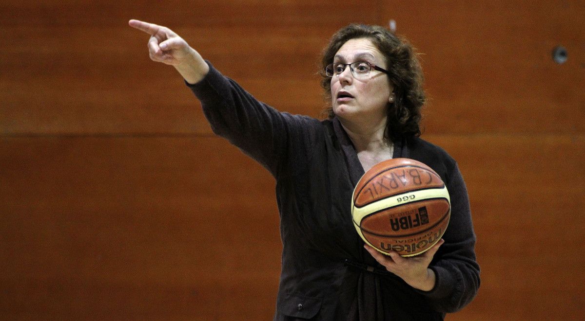 Mayte Méndez durante un adestramento do Arxil