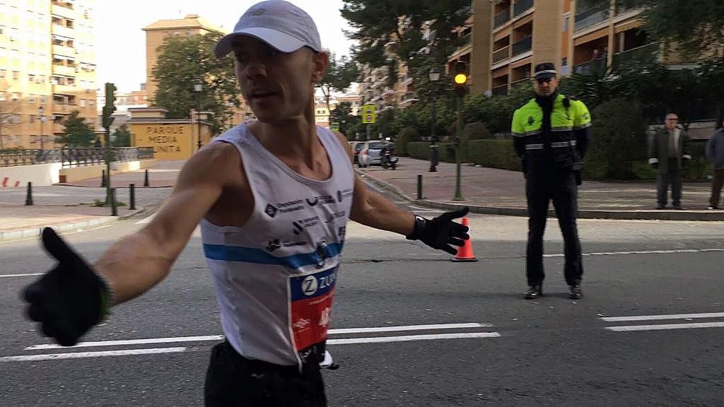 Manuel Hurtado durante el Campeonato de España de Maratón en Sevilla
