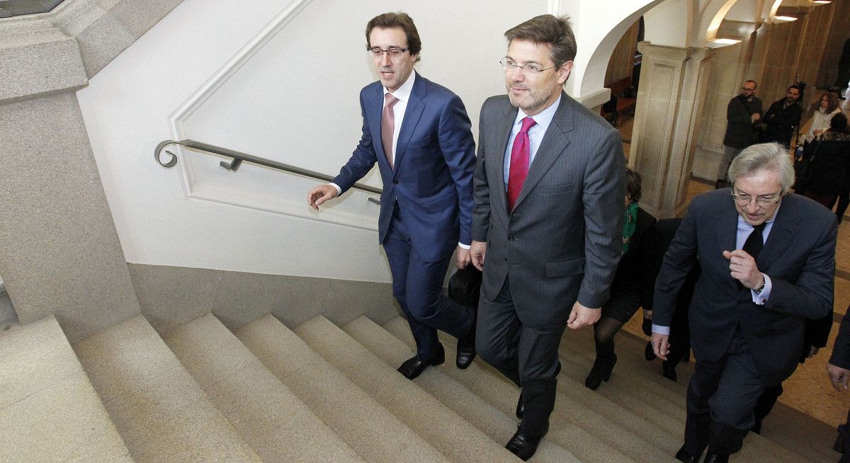 Visita del ministro de Justicia, Rafael Catalá, a la Audiencia de Pontevedra