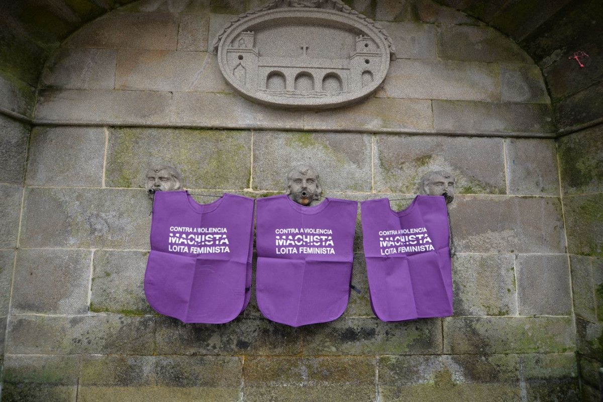 Actividad de la Plataforma Feminista Galega con motivo del Día internacional de la Mujer