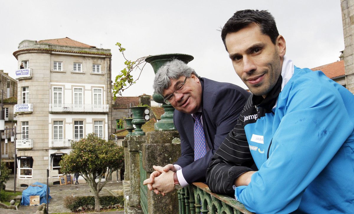 Santi Picallo e Nano Martínez, presidente e adestrador do Cisne