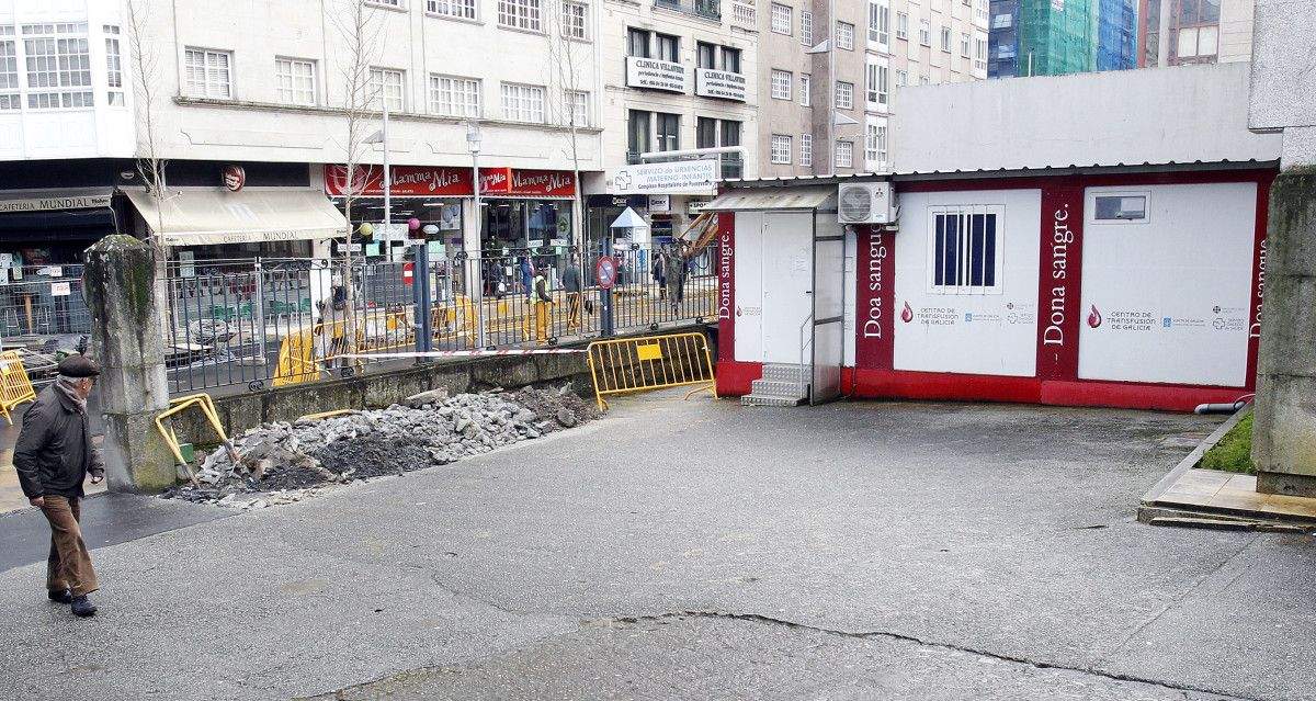 Obras en la Plaza del Hospital Provincial